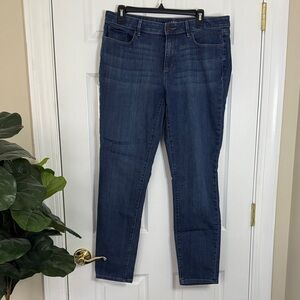 LOFT Deep Indigo Skinny Jeans